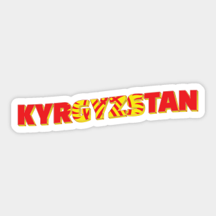 Kyrgyzstan Vintage style retro souvenir Sticker